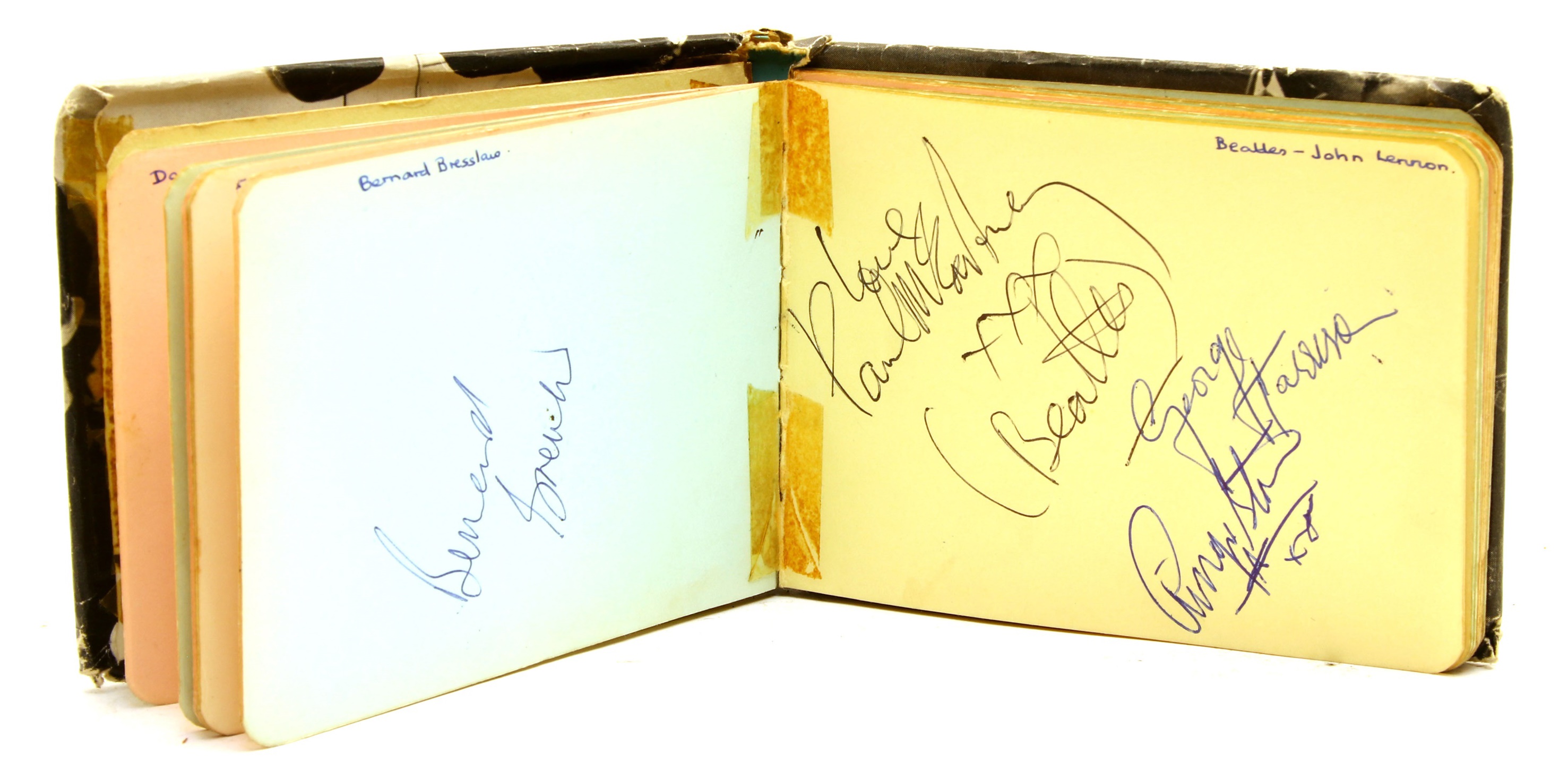 beatles signed book signature page